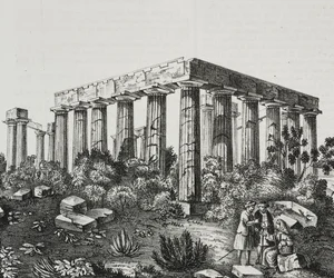 Temple of Apollo on Mount Panellenius, Greece, from Poliorama Pittoresco, No. 40, May 14