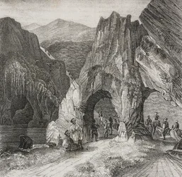 View in the Balkans, lithograph by Salvatore Puglia from Poliorama Pittoresco