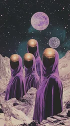 Cosmic Hooded Figures