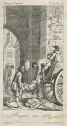 Collecting Plague Victims, Holywell Lane, Shoreditch, London, UK