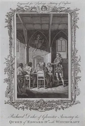 Richard Duke of Gloucester Accusing the Queen of Edward IV with Witchcraft