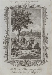 The Monks of Bangor put to the Sword by Order of Ethelfrid