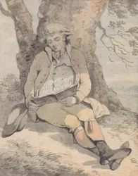 P. Wilkinson Esq. Sitting Under the Shade of an Oak Learning to Whistle