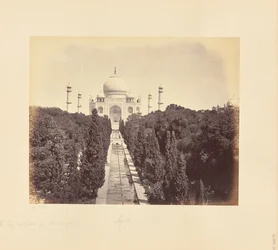 Agra; The Taj and Garden, from the Entrance Gate