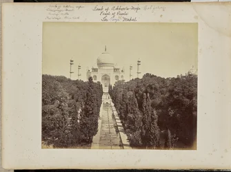 Agra; The Taj and Garden, from the Entrance Gate