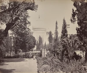 Agra. View of the Taj from the Garden