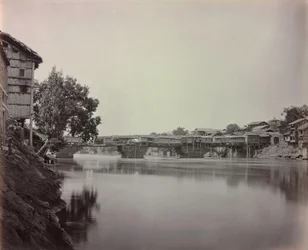 Bridge of Shops, Srinagar, Kashmir, 1864