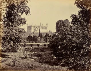 Cawnpore; The Memorial Well, Seen through Trees from the South