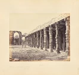 Delhi; Colonnade of Hindu Pillars, at the Qutb Minar, North Side
