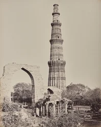 Delhi. The Kootub Minar or Tower in the Ruined City of Old Delhi