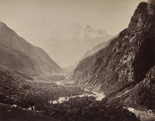 The Upper Himalayas. View of Valley from Fallaldasa with Srikanta Peaks in the Distance
