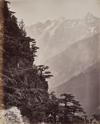 The Upper Himalayas. View on the New Road Near Rogi