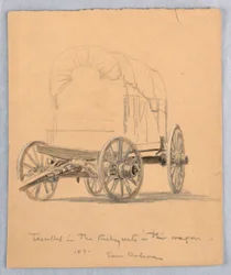 Study of Covered Wagons, 1871