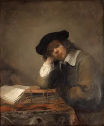 Portrait of a Studying Youth (Self-portrait)