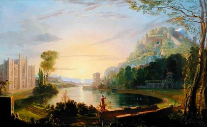 Allegorical Landscape Showing New York University, Washington Square, New York