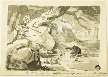 North American Bear Hunting (recto); Shell (verso)