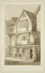 Old Houses, corner of Long Row, Temple Street