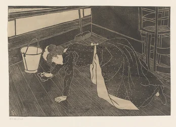 Woman Scrubbing