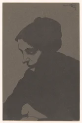 Woman in Three-Quarter View to the Left, with Shadow