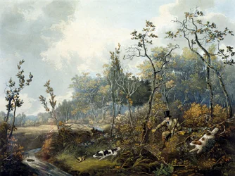 Woodcock Shooting, engraved by H.C. Pyall