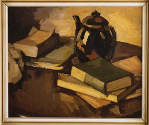 A Still Life with a Teapot and Books on a Table, c.1926