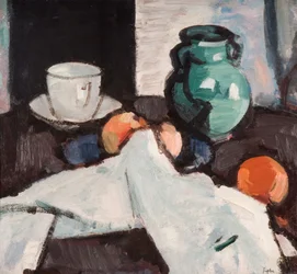 Still Life with Bowl of Fruit, Jug, Cup and Saucer, 1927-29