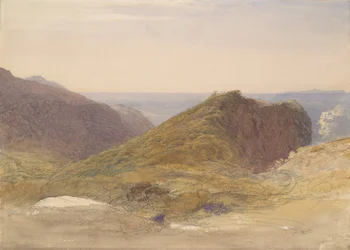 On the North Coast of Devon, Lundy Island in the Distance