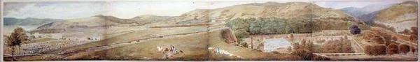 Sketch for a Panorama - The Town of Largs, Ayrshire, July 1856