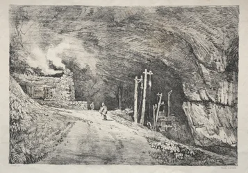 A Series of Ancient Buildings and Rural Cottages in the North of England: Peak Cavern