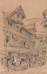 Old Street in Lisieux, c.1820