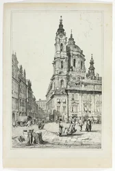 St. Nicholas, Prague, from Facsimiles of Sketches made in Flanders and Germany