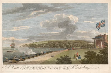 A View of Mount Edgcumbe from the Block House, pub. 1755