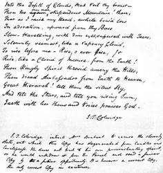 Last lines of Coleridge