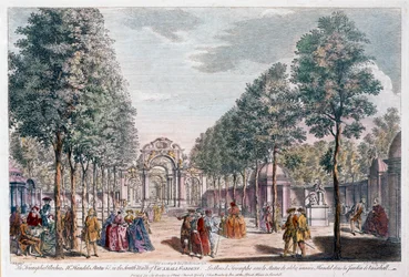 Vauxhall Gardens (engraved by John Miller a.k.a. Johann Sebastian Müller)