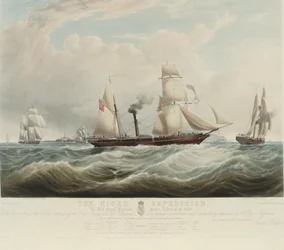 The Nigerian Expedition, at the confluence of the Niger and Benoue rivers, the ships Albert, Sudan, and Wilberforce off Holyhead, August-October 1841