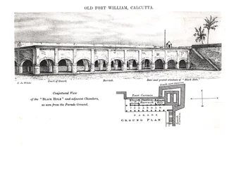Old Fort William, Calcutta, with a Conjectural View of the 