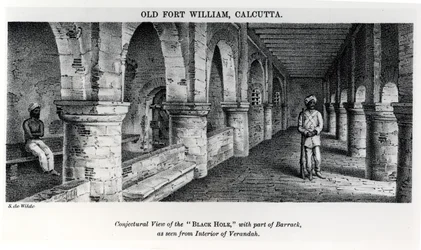 Old Fort William, Calcutta, with a Conjectural View of the 