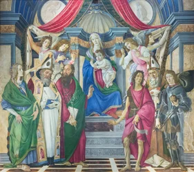 Madonna and Child enthroned with saints