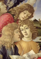 The Madonna of the Magnificat, Detail of Three Boys