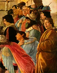Detail from the Adoration of the Magi with self-portrait of Botticelli, 1475, 1937