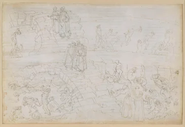 The Divine Comedy, Inferno XXIX. Virgil and Dante in the Eighth Circle of Hell (Malebolge), 10th Bolgia: Punishment of the Falsifiers and Alchemists