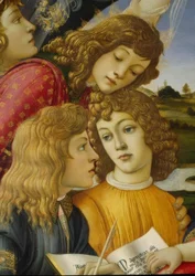 Mary with Child and Five Angels