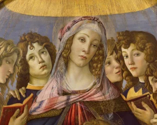 Mary with the Child and Six Angels