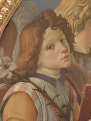 Mary with the Child and Six Angels