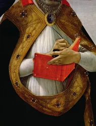 St. Augustine, from the Coronation of the Virgin, c.1488-90 (detail of 44363)