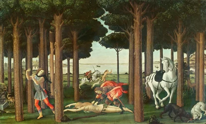 The Disembowelment of the Woman Pursued: Scene II of The Story of Nastagio degli Onesti, c. 1483