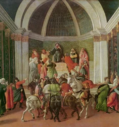 The Story of Virginia (detail of the centre: Virginia is judged and condemned to slavery)