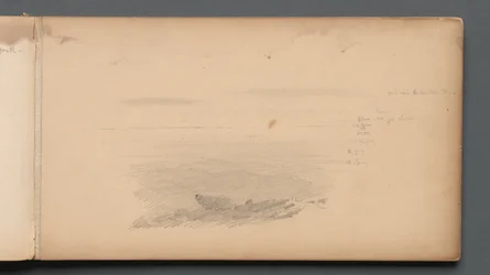 Sketchbook, page 04: Sea Scape with Color Notations