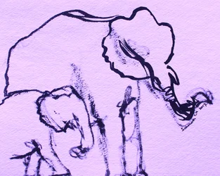 Abstract Elephant Family