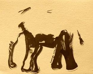 Abstract Ink Elephant
